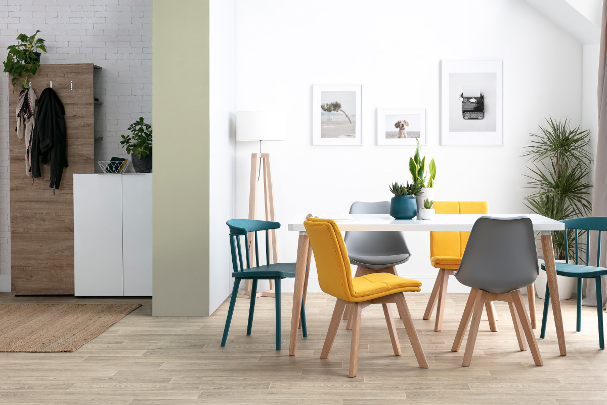 Sillas azul petrleo interior / exterior (lote de 2) HOLLY