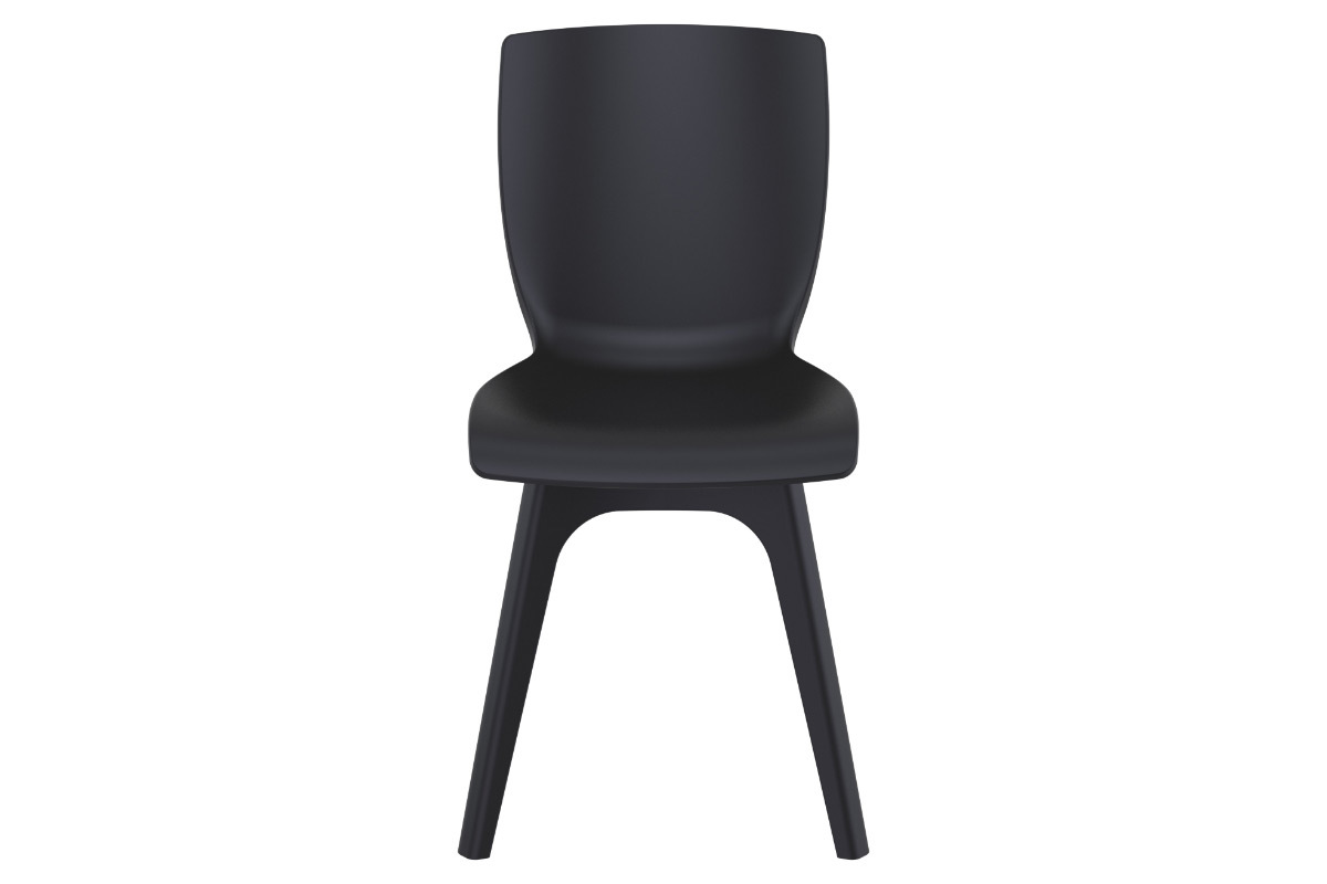 Sillas color negro interior / exterior (lote de 4) SWAN