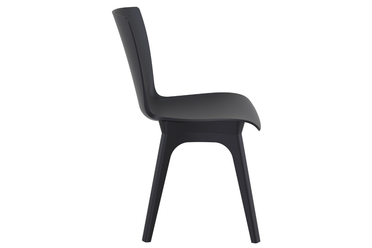Sillas color negro interior / exterior (lote de 4) SWAN
