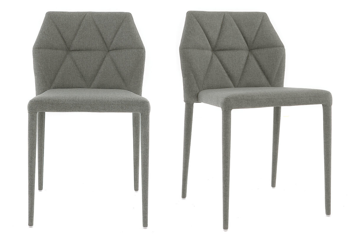 Sillas de diseo gris lote de 2 KARLA