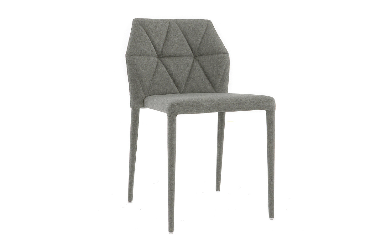 Sillas de diseo gris lote de 2 KARLA