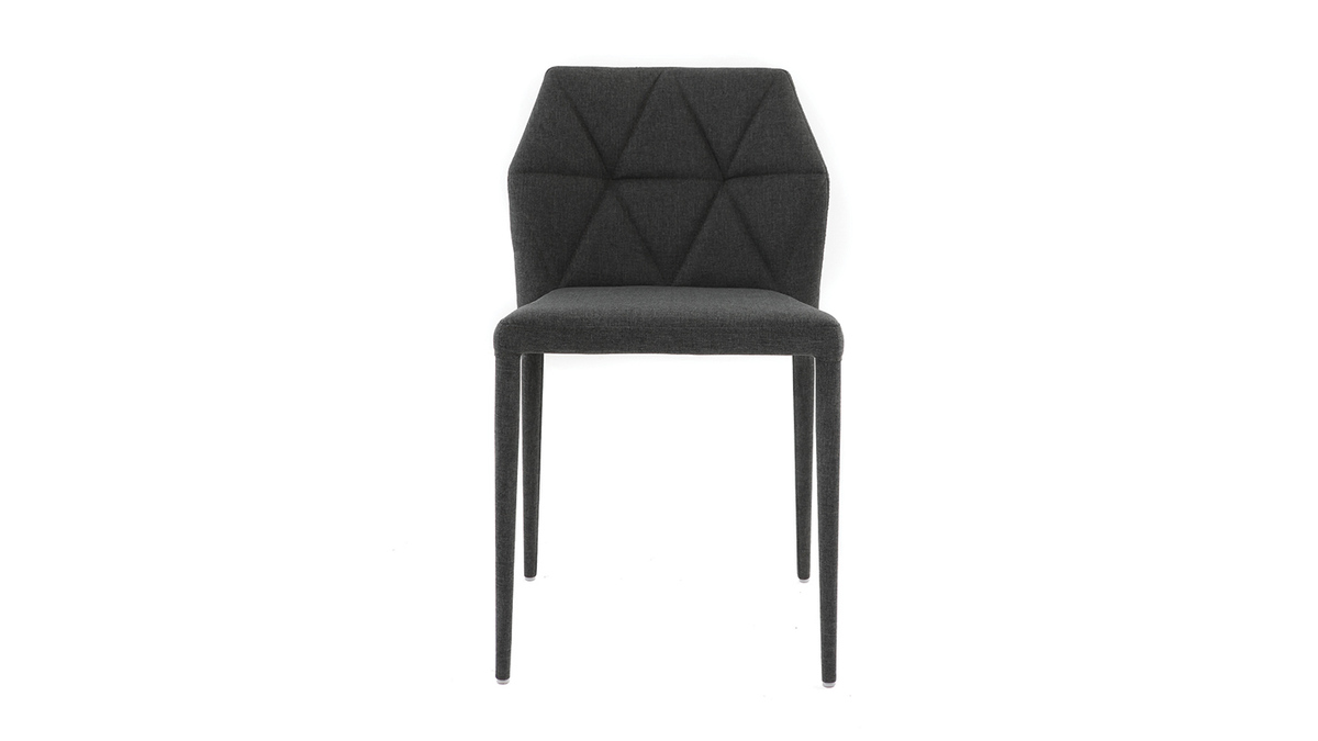 Sillas de diseo gris oscuro lote de 2 KARLA