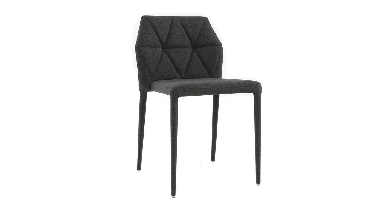 Sillas de diseo gris oscuro lote de 2 KARLA