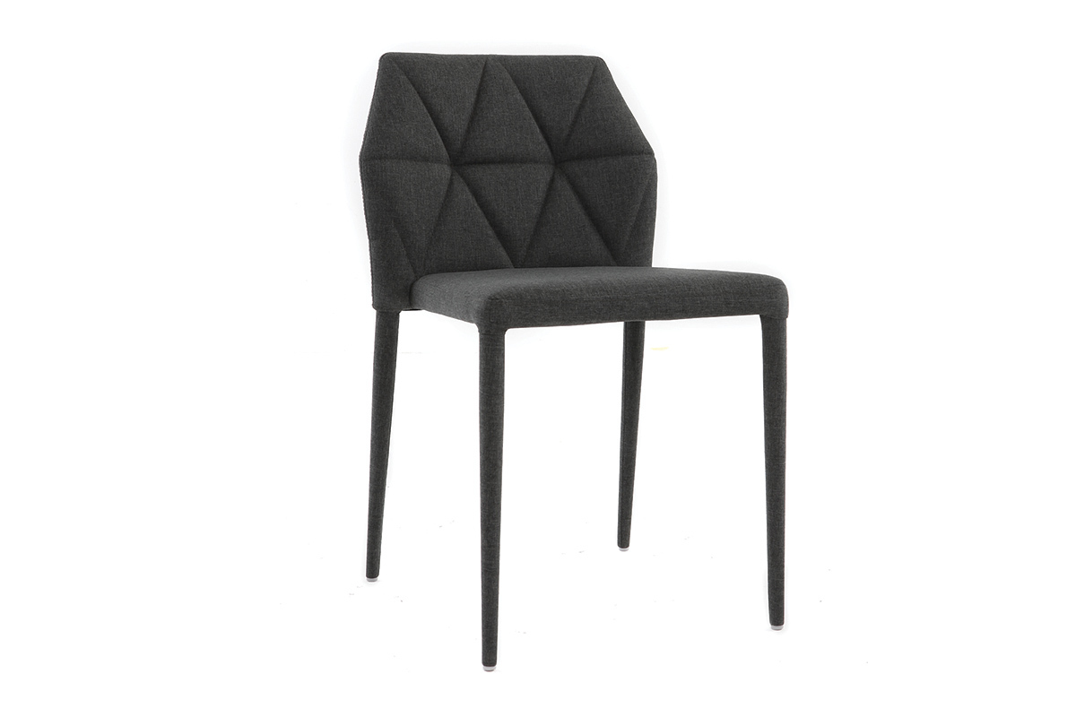 Sillas de diseo gris oscuro lote de 2 KARLA
