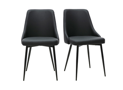 Sillas de dise&ntilde;o negras (lote de 2) CULT