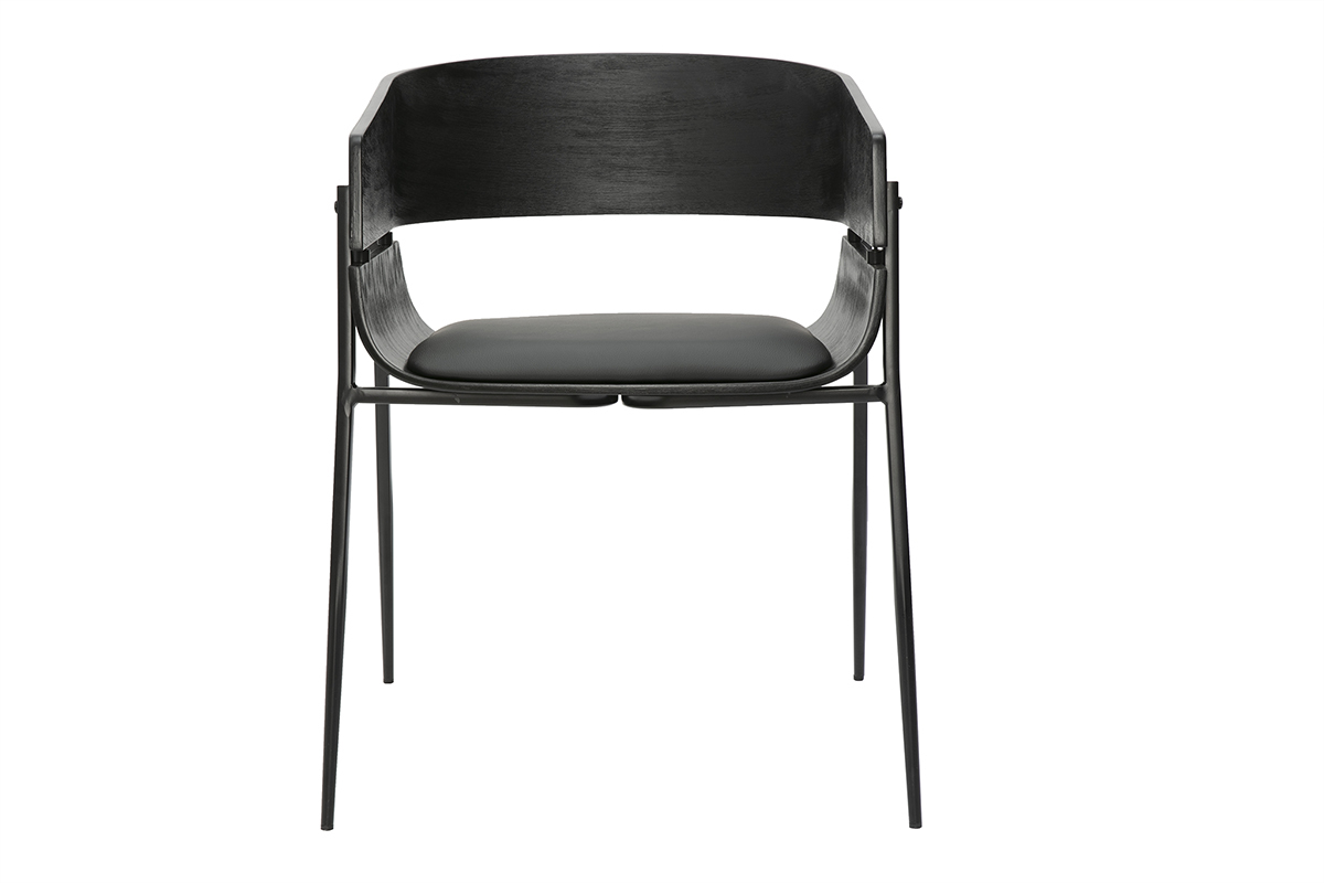 Sillas de diseo negras (set de 2) WESS