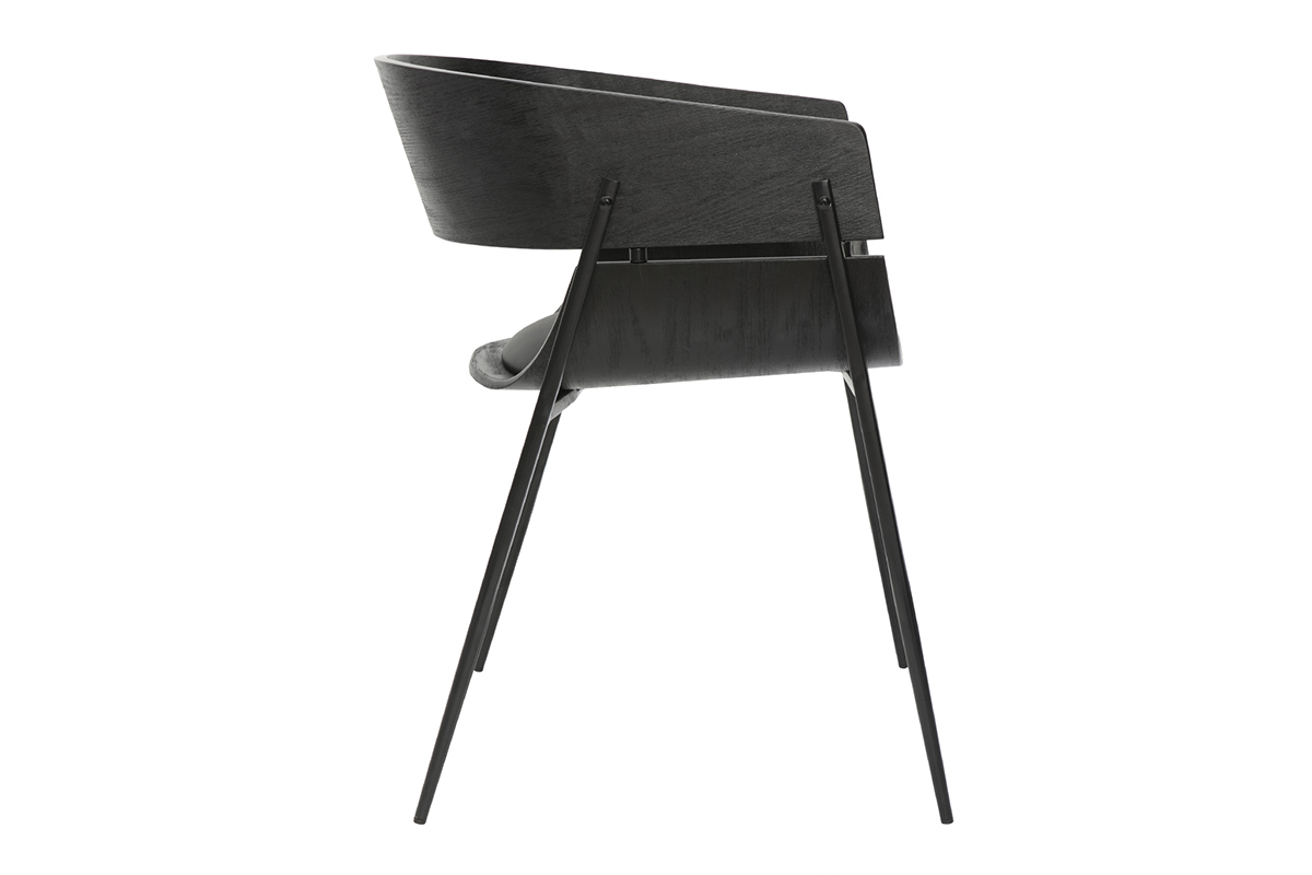 Sillas de diseo negras (set de 2) WESS
