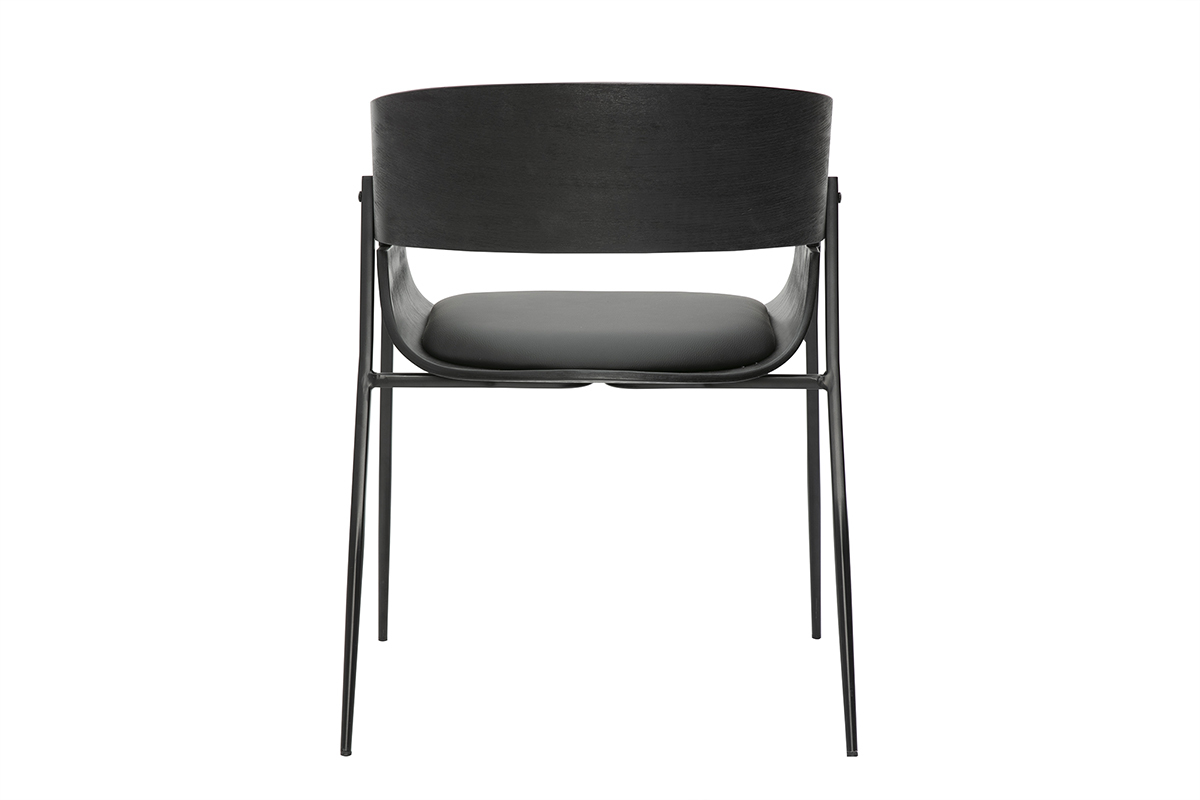 Sillas de diseo negras (set de 2) WESS