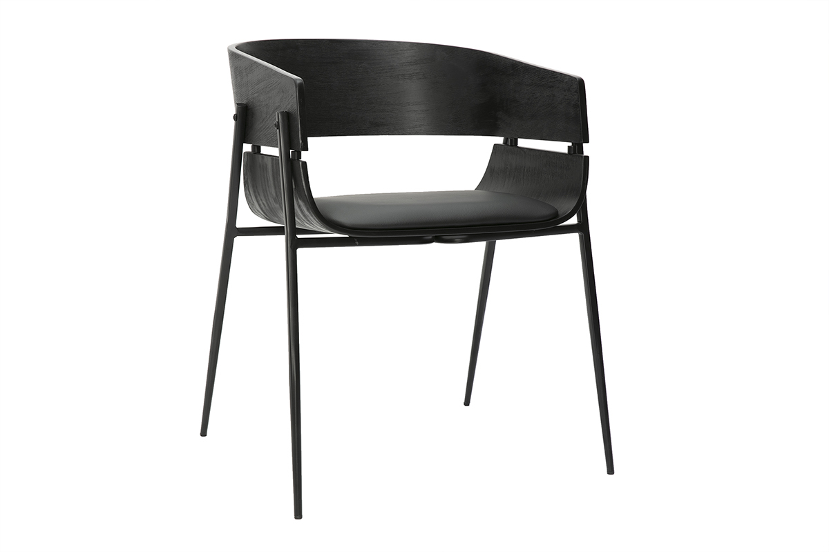 Sillas de diseo negras (set de 2) WESS