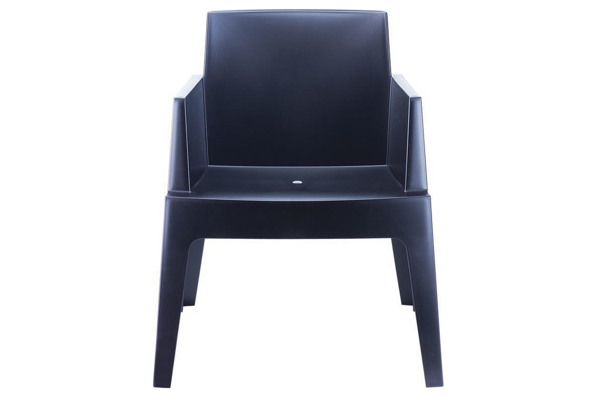 Sillas de jard�n dise�o negro Lote de 4 LALI