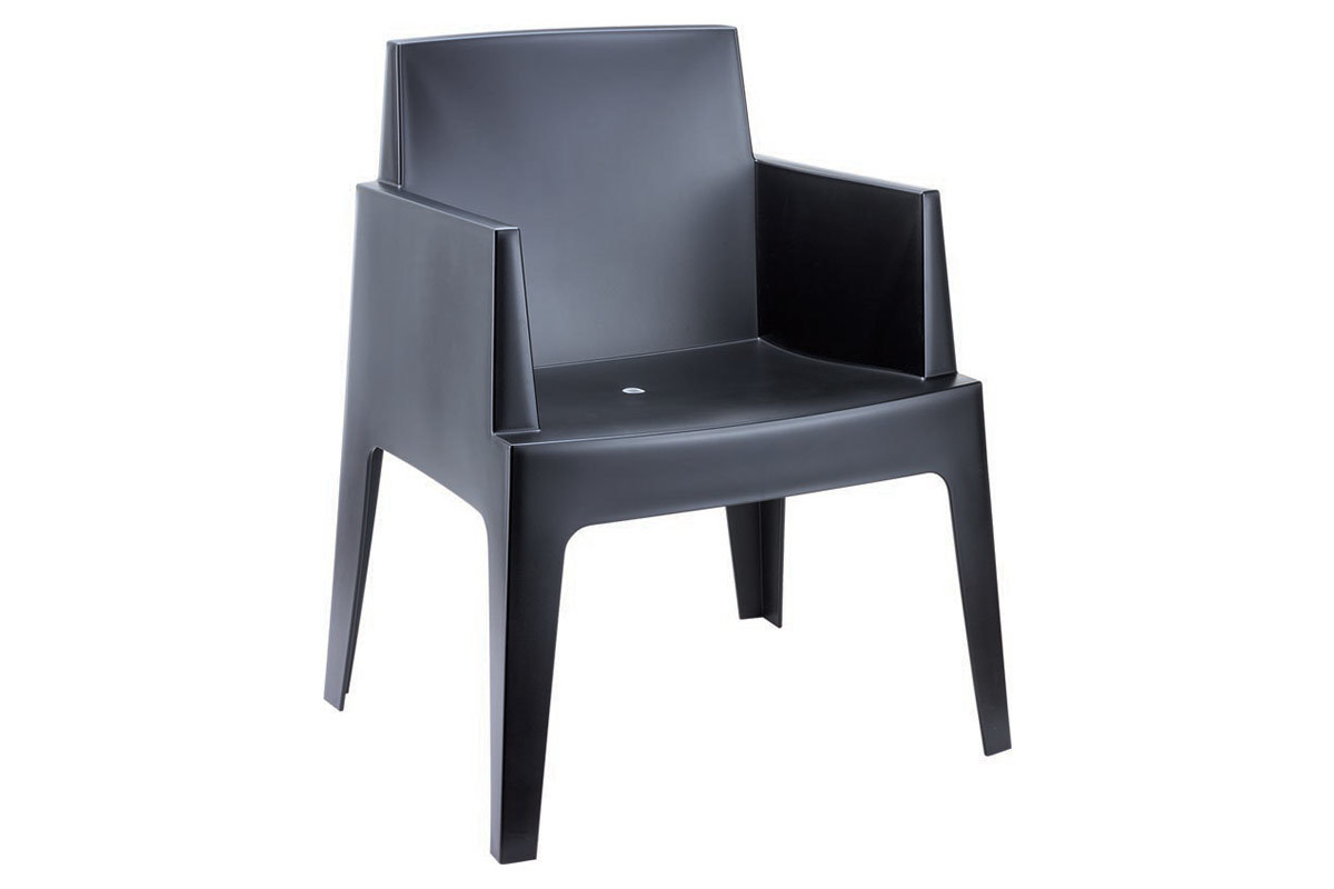 Sillas de jard�n dise�o negro Lote de 4 LALI