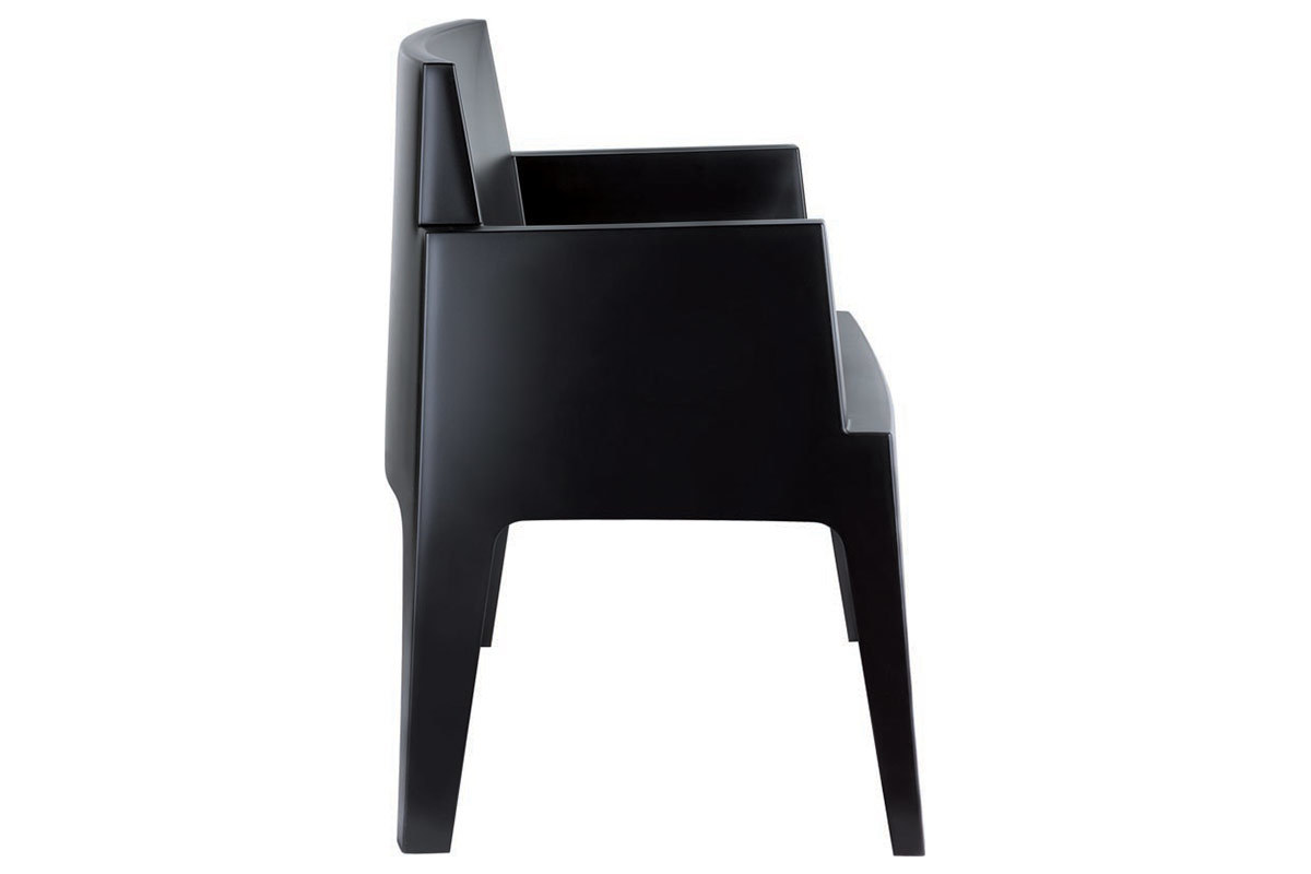 Sillas de jard�n dise�o negro Lote de 4 LALI