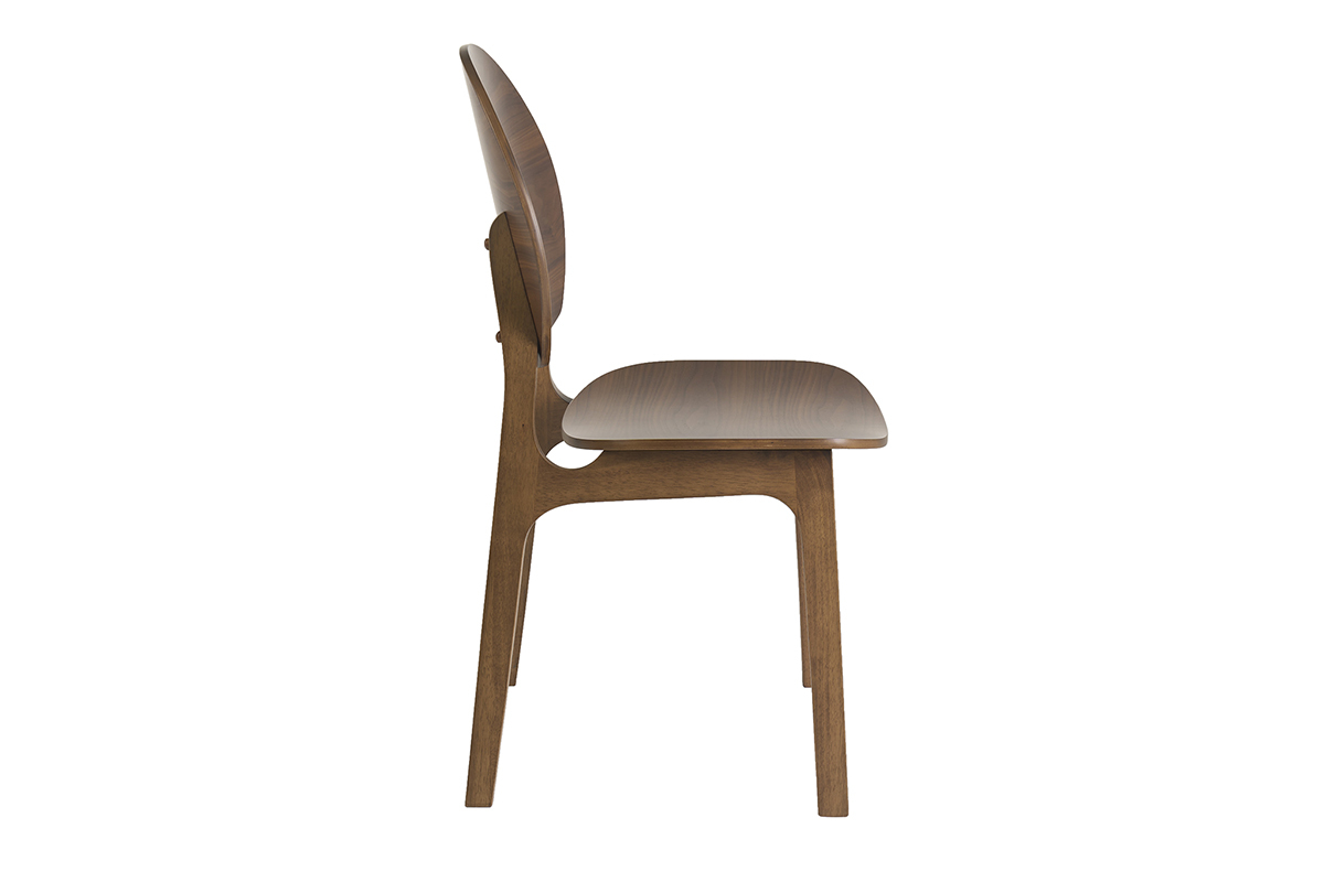 Sillas de madera oscura (lote de 2) ELTON