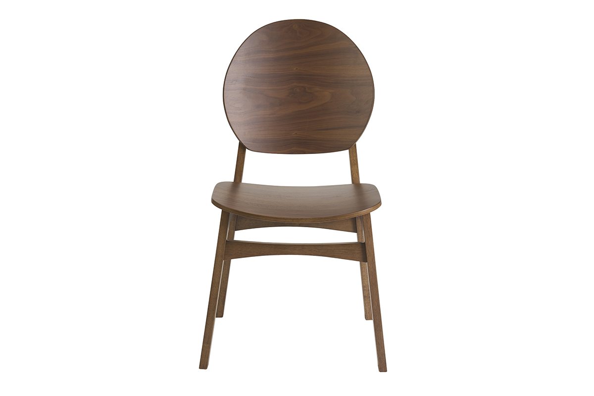 Sillas de madera oscura (lote de 2) ELTON