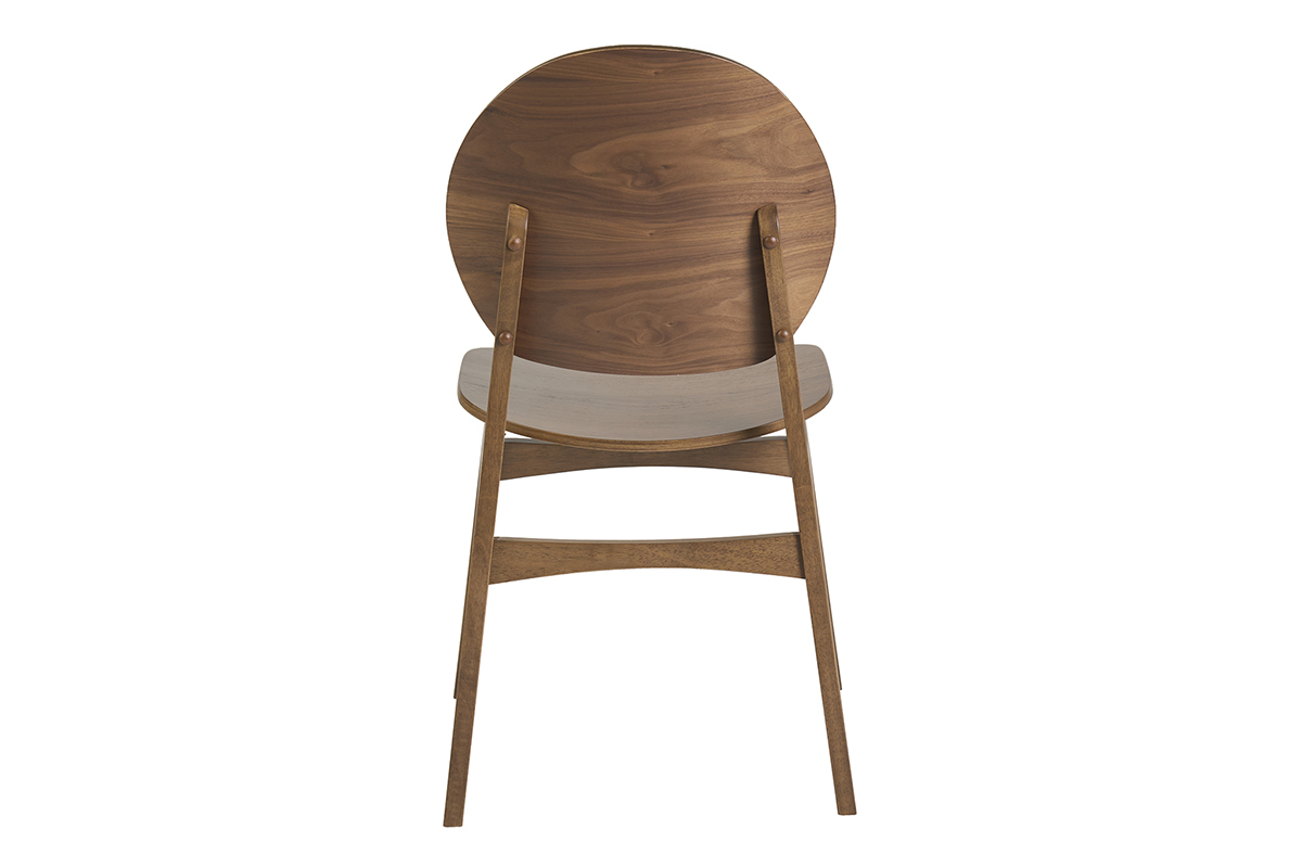 Sillas de madera oscura (lote de 2) ELTON