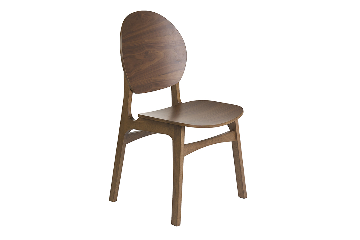 Sillas de madera oscura (lote de 2) ELTON
