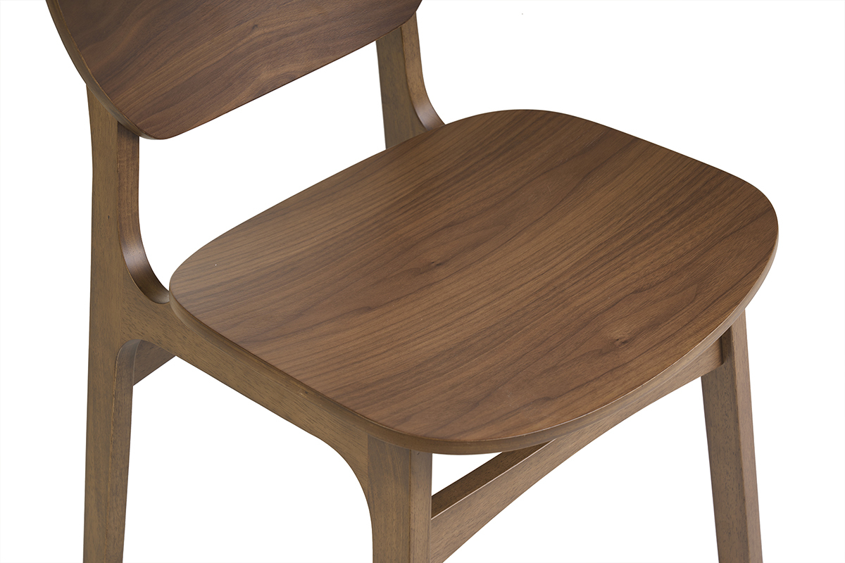 Sillas de madera oscura (lote de 2) ELTON