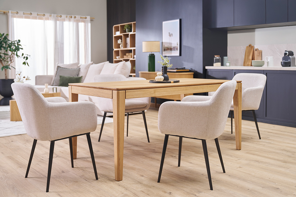 Sillas de terciopelo azul petr�leo y metal negro (pack de 2) AMIKA