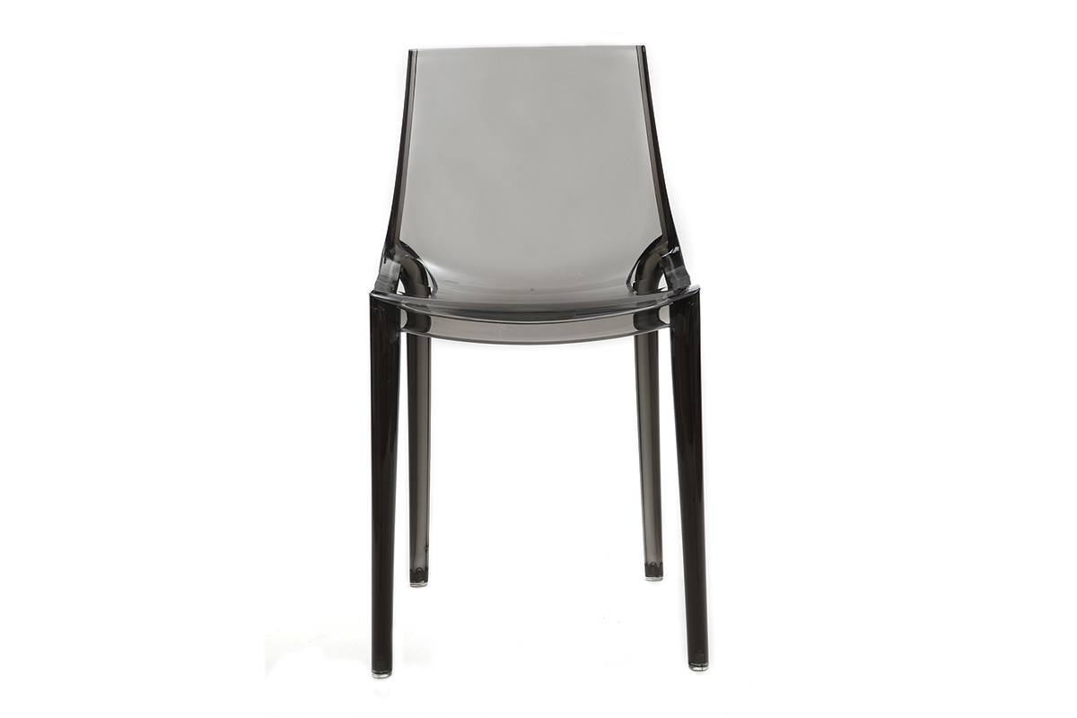 Sillas diseo grises ahumado lote de 2 interior / exterior YZEL