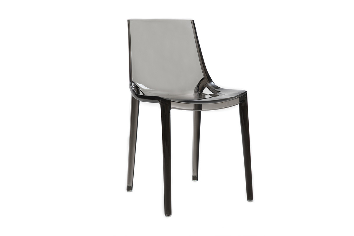Sillas diseo grises ahumado lote de 2 interior / exterior YZEL