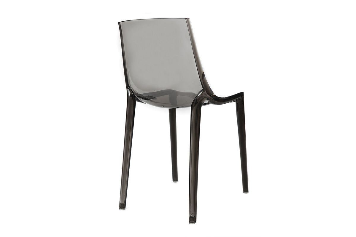 Sillas diseo grises ahumado lote de 2 interior / exterior YZEL
