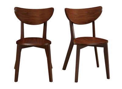 Sillas diseño nogal LEENA (lote de 2)