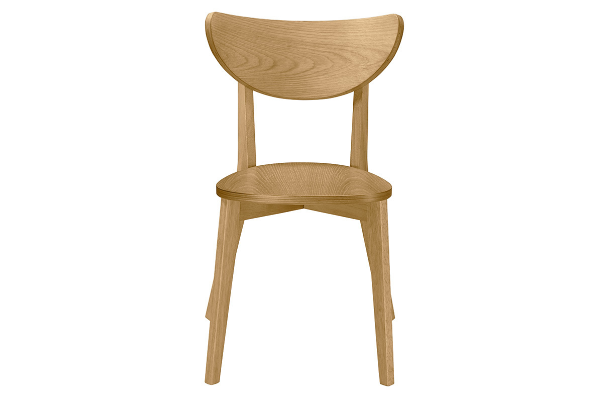Sillas diseo roble LEENA (lote de 2)