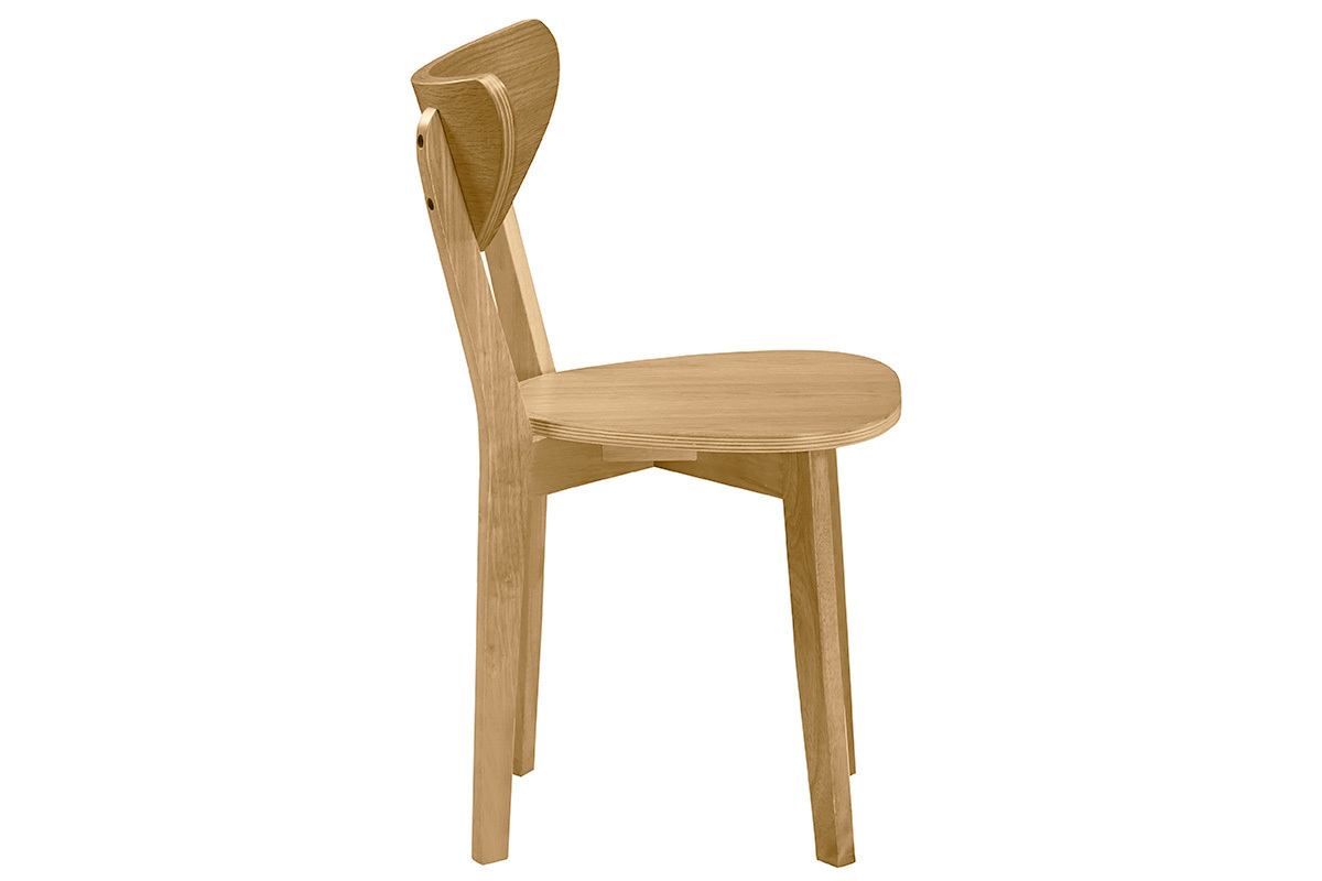 Sillas diseo roble LEENA (lote de 2)