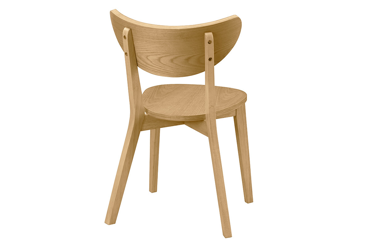 Sillas diseo roble LEENA (lote de 2)
