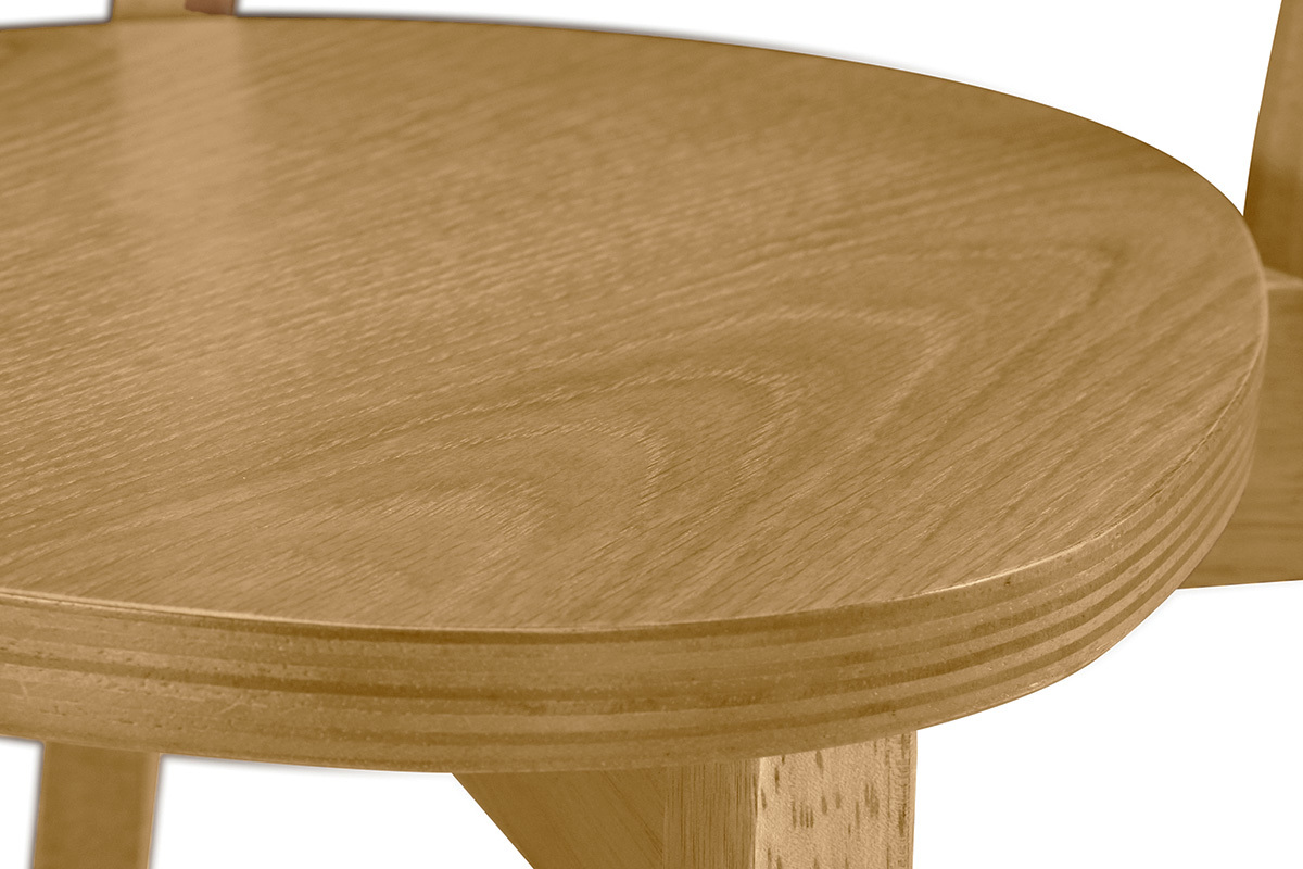 Sillas diseo roble LEENA (lote de 2)