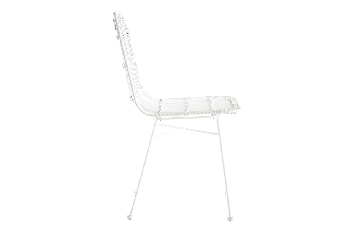 Sillas en ratn natural blanco (lote de 2) MALACCA