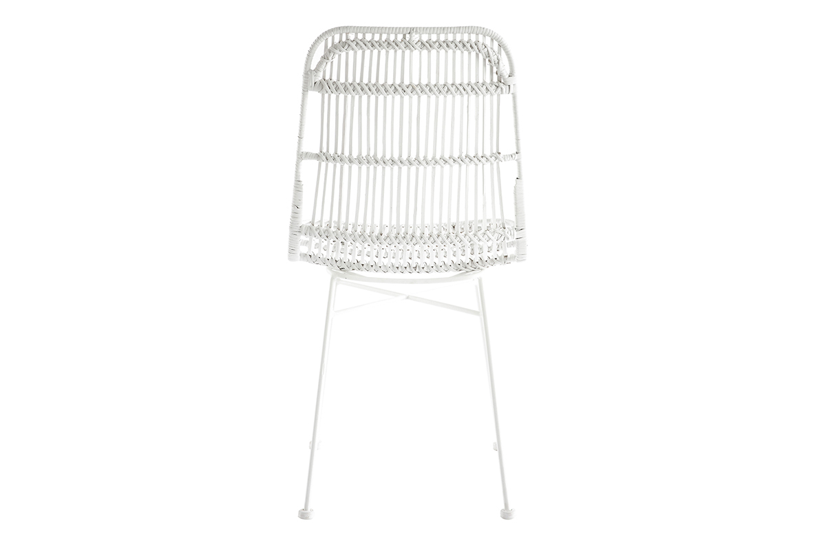 Sillas en ratn natural blanco (lote de 2) MALACCA