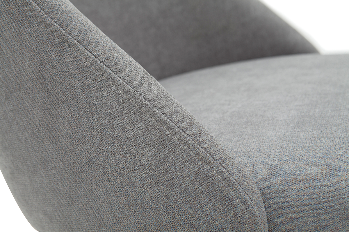 Sillas en tejido efecto terciopelo gris (lote de 2) ELLO