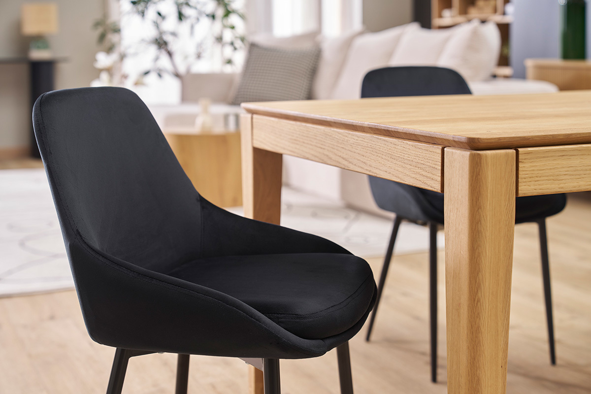 Sillas en tejido negro (lote de 2) HOLO