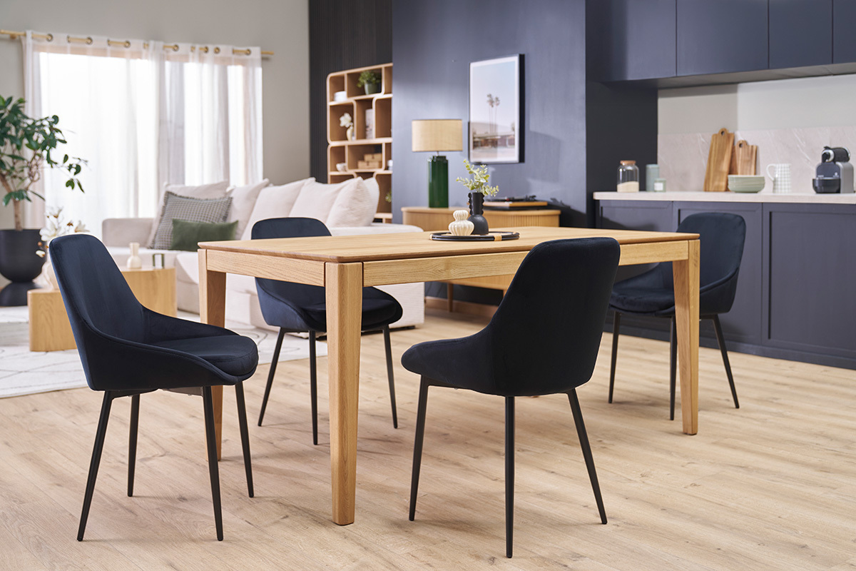 Sillas en tejido negro (lote de 2) HOLO