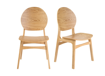Sillas escandinavas de madera clara (juego de 2) ELTON