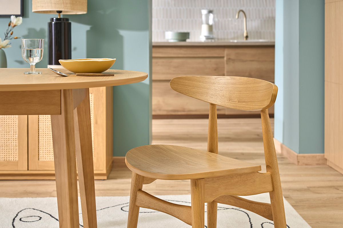 Sillas escandinavas de madera clara (paquete de 2) WALFORD