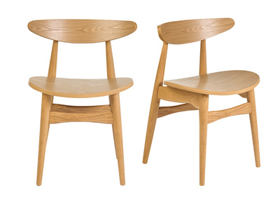 Sillas escandinavas de madera clara (paquete de 2) WALFORD