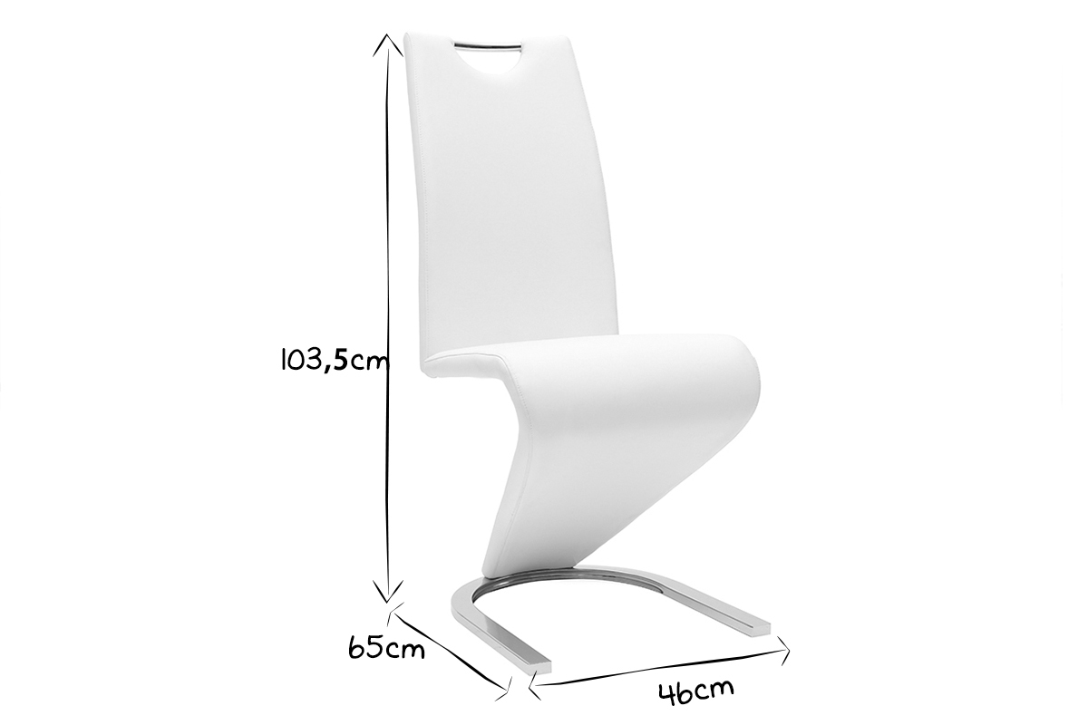 Sillas modernas color blanco (lote de 2) ANGY