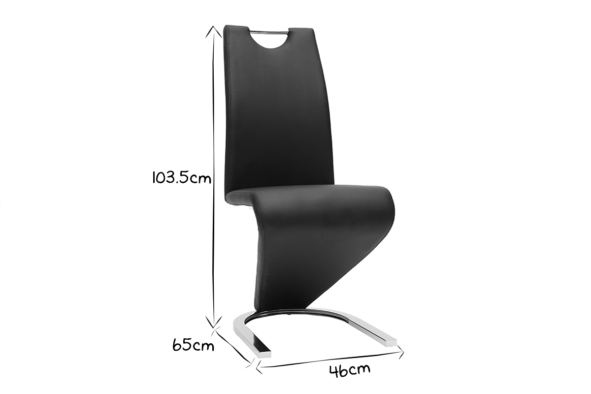 Sillas modernas color negro (lote de 2) ANGY