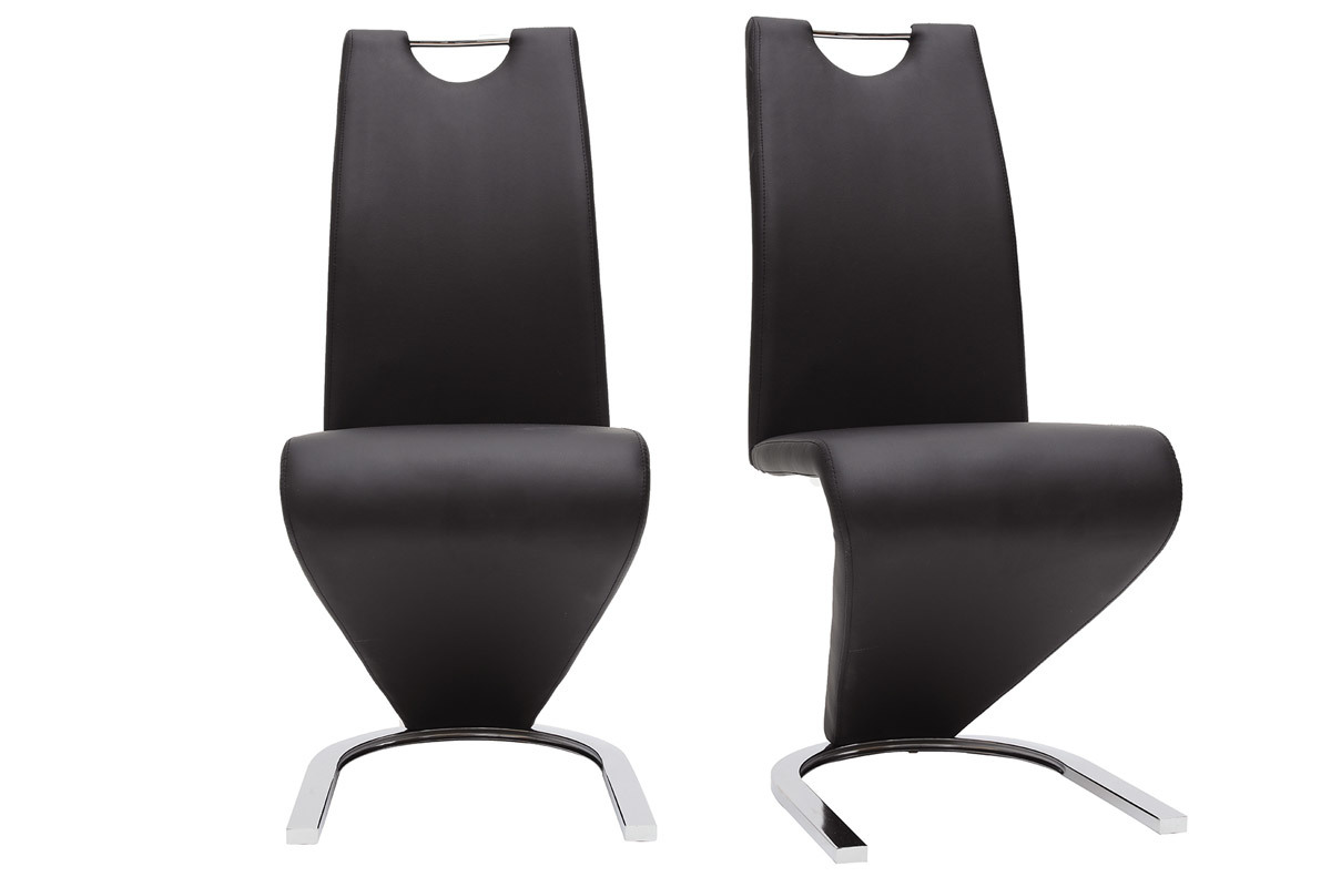 Sillas modernas color negro (lote de 2) ANGY
