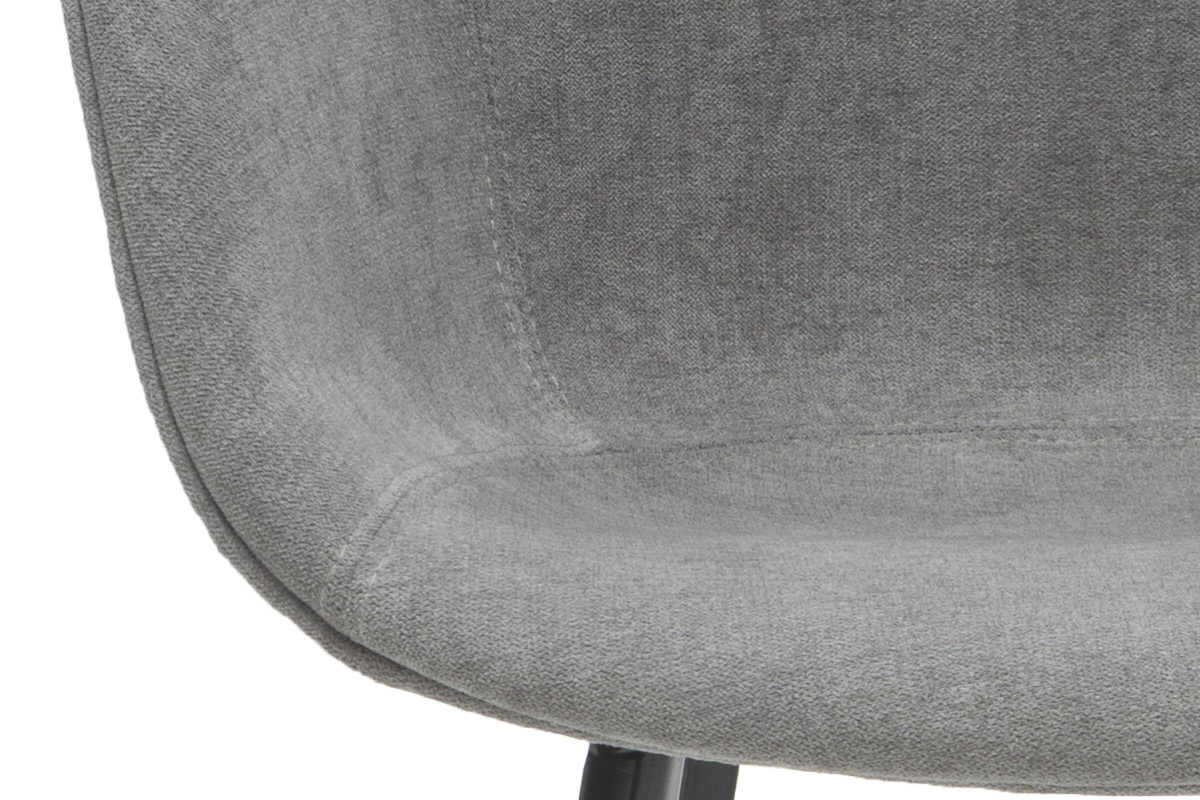 Sillas modernas en tejido efecto terciopelo gris (lote de 2) SAKE