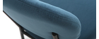 Sillas modernas en terciopelo azul y estructura en metal negro - lote de 2 LEPIDUS