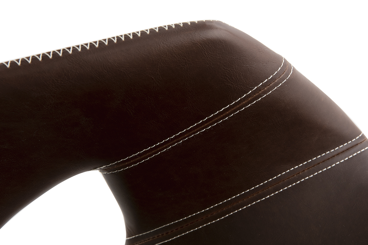 Sillas modernas marr�n claro patas madera (lote de 2) SLAM