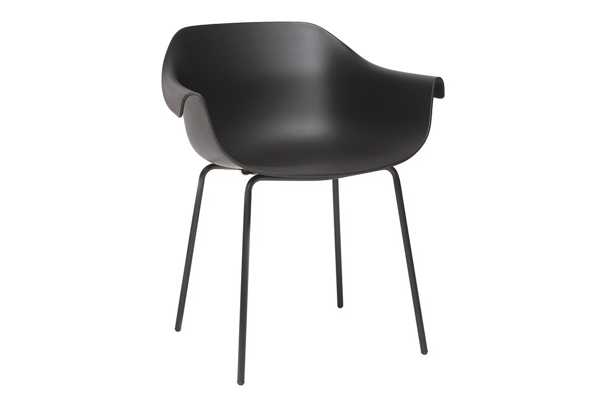 Sillas modernas negras (lote de 2) COUTURE