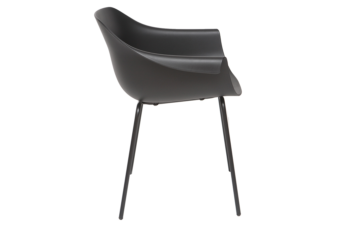 Sillas modernas negras (lote de 2) COUTURE