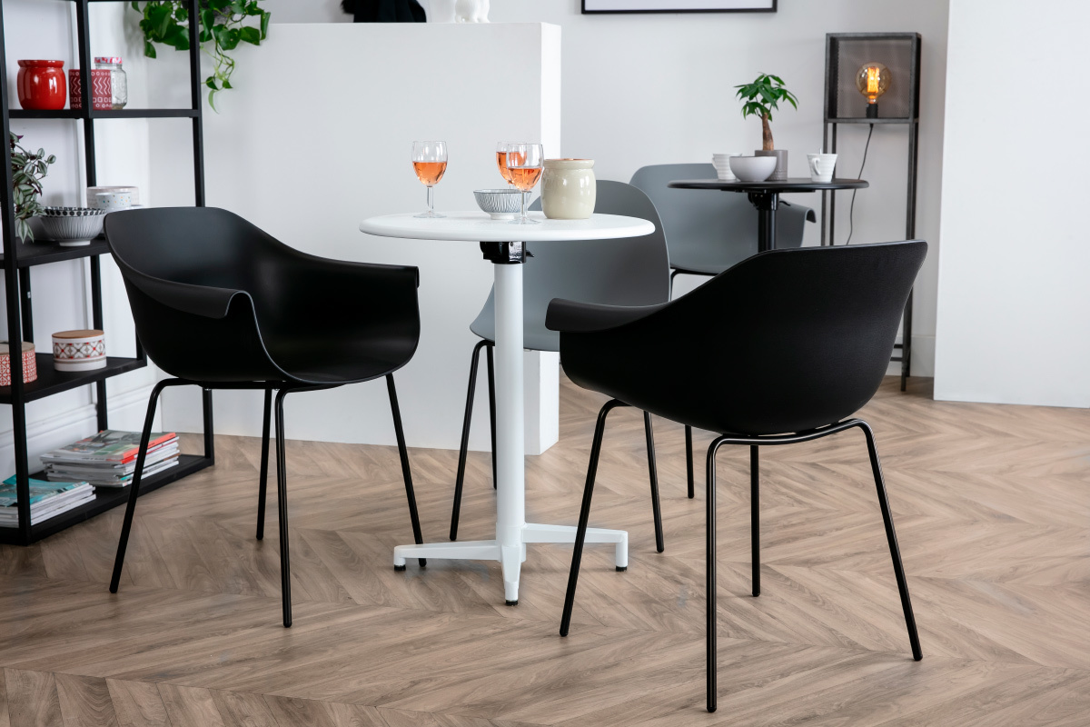 Sillas modernas negras (lote de 2) COUTURE