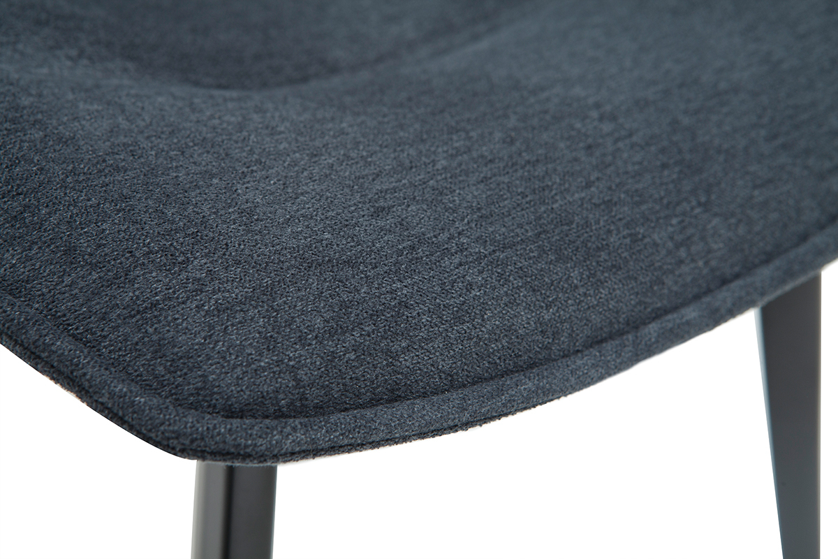 Sillas modernas tejido efecto terciopelo gris oscuro (lote de 2) PARKER