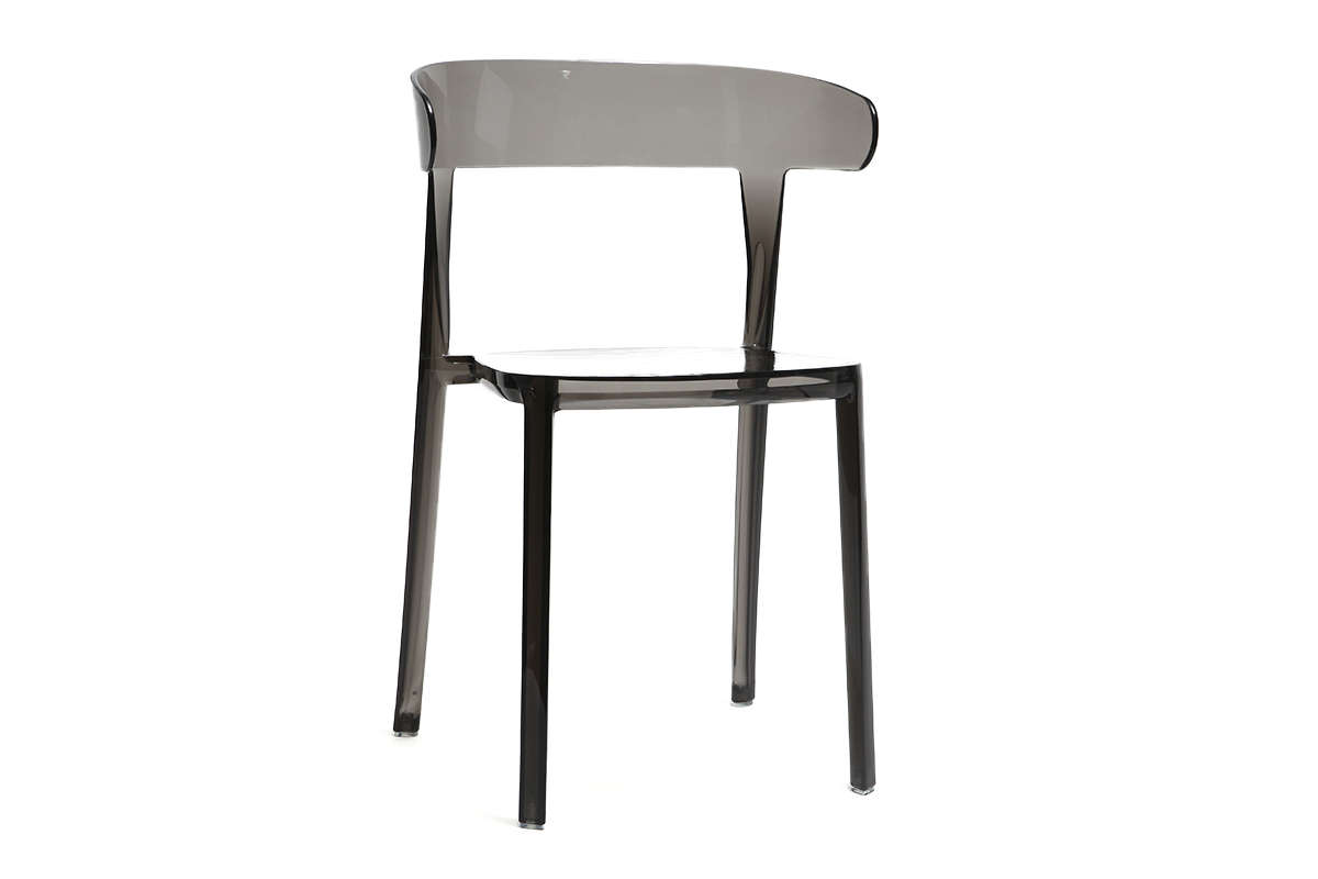 Sillas modernas transparentes ahumado lote de 2 PARADISE