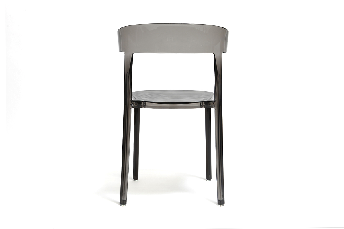 Sillas modernas transparentes ahumado lote de 2 PARADISE